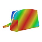 Background Diagonal Refraction Wristlet Pouch Bag (Medium)