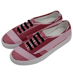 Striped Shapes Wide Stripes Horizontal Geometric Men s Classic Low Top Sneakers by Sudhe