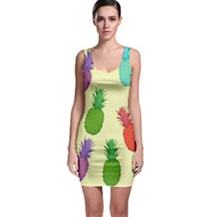 Colorful Pineapples Wallpaper Background Bodycon Dress by Sudhe