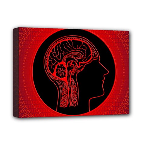 Artificial Intelligence Brain Think Deluxe Canvas 16  X 12  (stretched) 