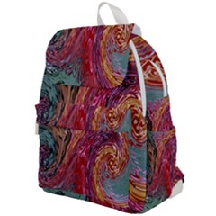 Color Rainbow Abstract Flow Merge Top Flap Backpack by Sudhe