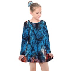 Abstract Fractal Magical Kids  Long Sleeve Dress by Sudhe