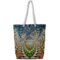 Abstract Fractal Magical Full Print Rope Handle Tote (small) by Sudhe