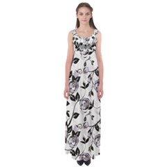 Floral Pattern Background Empire Waist Maxi Dress by Sudhe