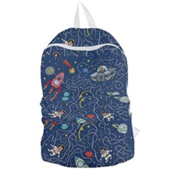 Cat Cosmos Cosmonaut Rocket Foldable Lightweight Backpack by Sudhe