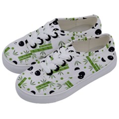 Giant Panda Bear Bamboo Icon Green Bamboo Kids  Classic Low Top Sneakers by Sudhe