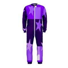 Purple Stars Pattern Shape Onepiece Jumpsuit (kids)