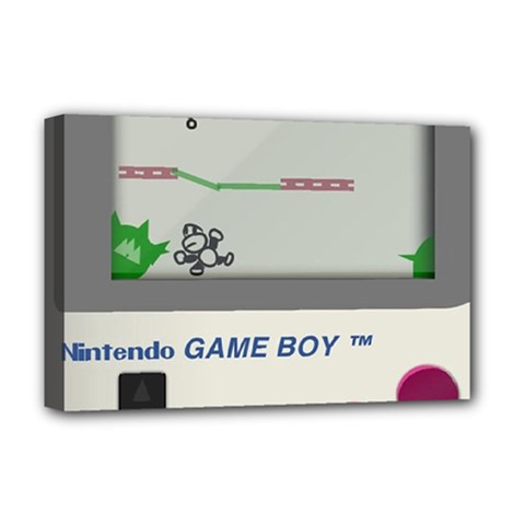 Game Boy White Deluxe Canvas 18  X 12  (stretched)