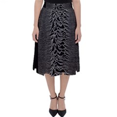 Grayscale Joy Division Graph Unknown Pleasures Classic Midi Skirt by Sudhe