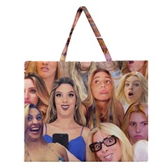 Lele Pons - Funny Faces Zipper Large Tote Bag by Valentinaart
