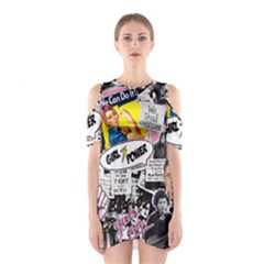 Feminism Collage  Shoulder Cutout One Piece Dress by Valentinaart