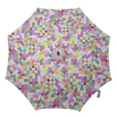 Mosaic Colorful Pattern Geometric Hook Handle Umbrellas (small)
