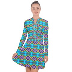 Abstract Colorful Unique Long Sleeve Panel Dress by Alisyart