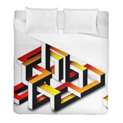 Maze Illusion Drawing Vector Duvet Cover (full/ Double Size) by Pakrebo
