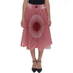 Fractals Abstract Pattern Flower Perfect Length Midi Skirt by Pakrebo