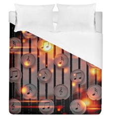 Music Notes Sound Musical Audio Duvet Cover (queen Size) by Mariart