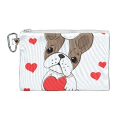 Animation Dog Cute Animate Comic Canvas Cosmetic Bag (large) by Sudhe