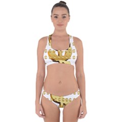 Dollar Money Gold Finance Sign Cross Back Hipster Bikini Set by Mariart