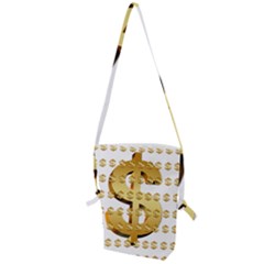 Dollar Money Gold Finance Sign Folding Shoulder Bag