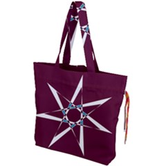 Star Sky Design Decor Red Drawstring Tote Bag by Alisyart