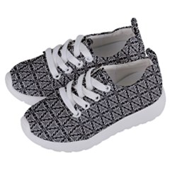 Black And White Filigree Kids  Lightweight Sports Shoes by retrotoomoderndesigns
