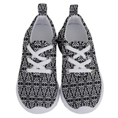 Black And White Filigree Running Shoes by retrotoomoderndesigns