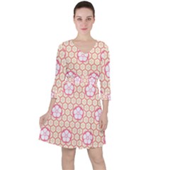 Floral Design Seamless Wallpaper Ruffle Dress by Pakrebo