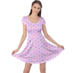 A Hexagonal Pattern Unidirectional Cap Sleeve Dress by Pakrebo