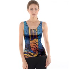 Woods Trees Abstract Scene Forest Tank Top