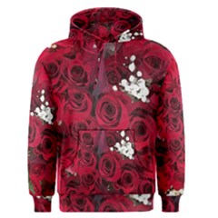 Roses Baby S Breath Bouquet Floral Men s Pullover Hoodie by Pakrebo