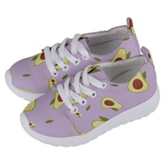 Avocado Green With Pastel Violet Background2 Avocado Pastel Light Violet Kids  Lightweight Sports Shoes by genx