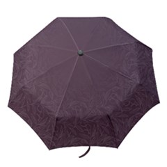 Organic Olive Leaves Pattern Hand Drawn Purple Red Wine Folding Umbrellas by genx