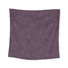 Organic Olive Leaves Pattern Hand Drawn Purple Red Wine Square Tapestry (small) by genx