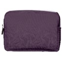 Organic Olive Leaves Pattern Hand drawn Purple Red Wine Make Up Pouch (Medium) View1