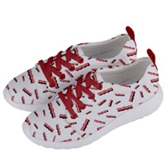 Funny Bacon Slices Pattern Infidel Red Meat Women s Lightweight Sports Shoes by genx