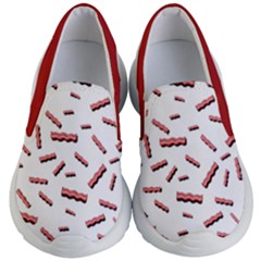 Funny Bacon Slices Pattern Infidel Red Meat Kids  Lightweight Slip Ons by genx