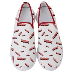 Funny Bacon Slices Pattern Infidel Red Meat Men s Slip On Sneakers by genx