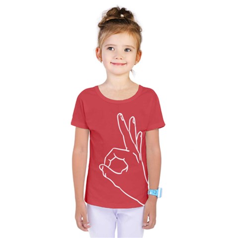 A-ok Perfect Handsign Maga Pro-trump Patriot On Pink Background Kids  One Piece Tee by snek