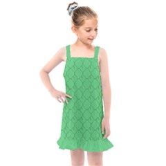 Clover Quatrefoil Pattern Kids  Overall Dress by emilyzragz
