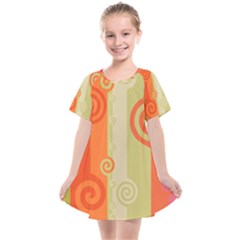 Ring Kringel Background Abstract Red Kids  Smock Dress by Mariart