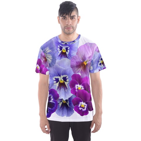 Pansy Isolated Violet Nature Men s Sports Mesh Tee by Pakrebo