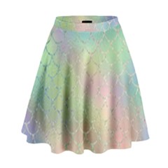 Pastel Mermaid Sparkles High Waist Skirt by retrotoomoderndesigns