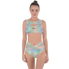Pastel Mermaid Sparkles Bandaged Up Bikini Set  by retrotoomoderndesigns