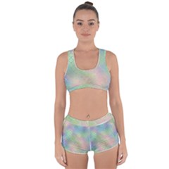 Pastel Mermaid Sparkles Racerback Boyleg Bikini Set by retrotoomoderndesigns