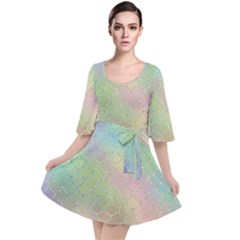Pastel Mermaid Sparkles Velour Kimono Dress by retrotoomoderndesigns