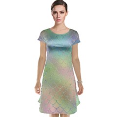 Pastel Mermaid Sparkles Cap Sleeve Nightdress by retrotoomoderndesigns