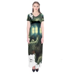 Time Machine Doctor Who Short Sleeve Maxi Dress by Sudhe