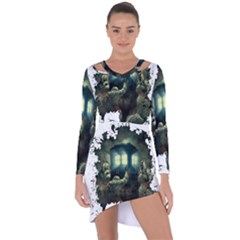 Time Machine Doctor Who Asymmetric Cut-out Shift Dress by Sudhe