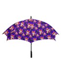 Fox And Trees Pattern Blue Golf Umbrellas View3