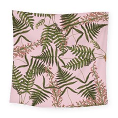 Fern Pink Square Tapestry (large)